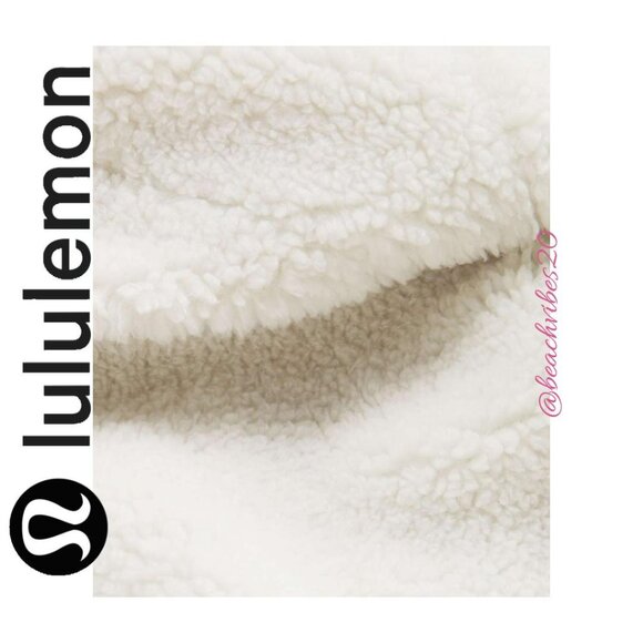 LULULEMON ATHLETICA Cinchable Fleece Zip-Up Bone 8 EUC - Picture 7 of 7